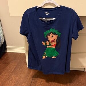 Disney Navy T-Shirt with Lilo Character Design